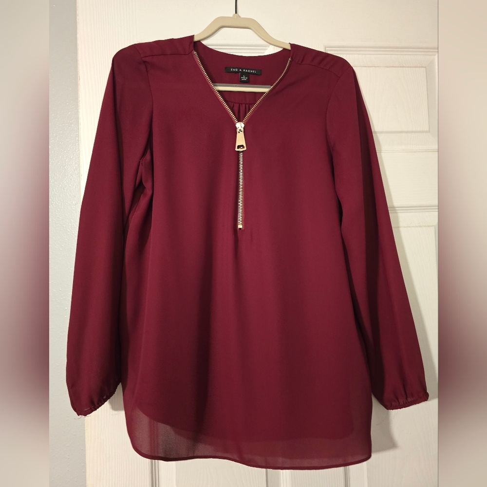 Zac & Rachel Deep Red Blouse